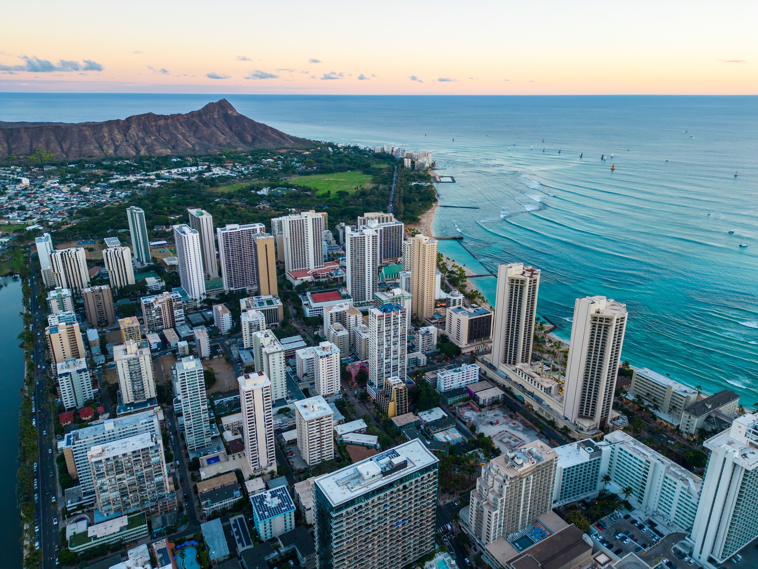 Aerial photograph of Hawaii by Spenser Sembrat