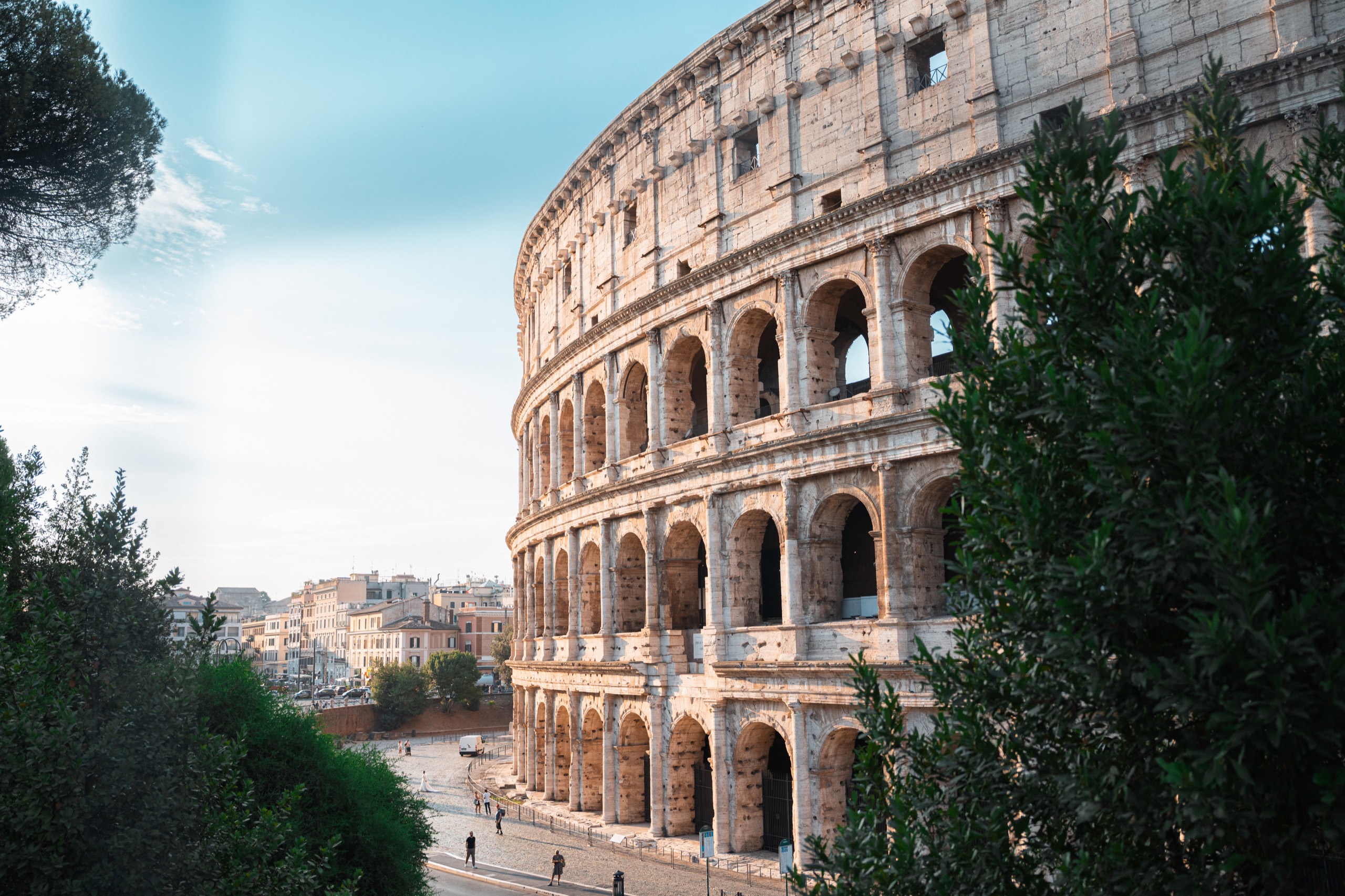 The Colosseum on a golden morning, Rome, Italy